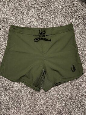 Men's Tachuntfish Board Shorts, Army Green, Medium